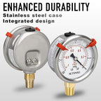 -30 inHg to 0 Vacuum Pressure Gauge, Glycerin Liquid Filled, 2.5 inch Dial - Image 3