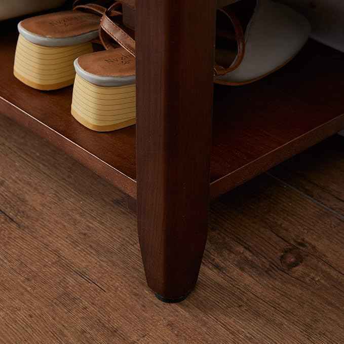 XKZG Storage Bench Wooden Shoe Rack Bench Rustic Solid Wood Entryway Bench