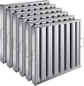 Hood Filters 19.5W x 19.5H Inch 430 Stainless Steel Pack of 6, 7 Grooves by Cuilvu