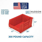 Hudson Exchange 24x17x11" Jumbo Plastic Stackable Storage Bin and Hanging