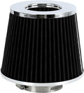 PTNHZ Universal Balck 2.5" 63mm High Flow Cold Air Intake Cone Air Filter Power by PTNHZ+RACING