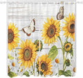 Yellow Sunflowers Living Room Curtains 96 Inch Length, Window Curtains Tab Top by Unknown