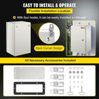 VEVOR NEMA Steel Enclosure, IP66 Waterproof & Dustproof, Outdoor/Indoor - Image 6