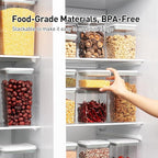 Airtight Food Storage Containers, 1.3Qt 3Pcs Pop Food Containers - Image 4