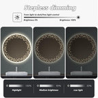 Bathroom Mirror with LED Lights, Wall Mirror with Touch Sensor, Round Mirror - Image 6