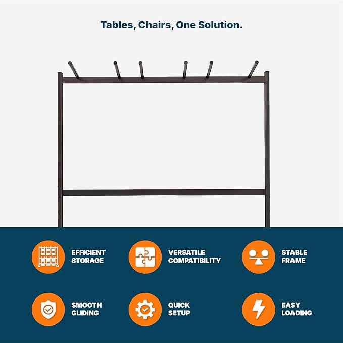 OEF Furnishings OEF42 Series Folding Table & Chair Cart, Heavy Duty Industrial