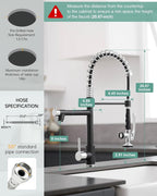 Fapully Kitchen Sink Faucet, Pull Down Kitchen Faucet, Single Handle Single - Image 5
