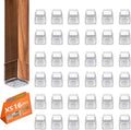 16pcs Square Chair Leg Floor Protectors, Felt Pads Chair Leg Protectors