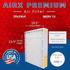 AIRX FILTERS WICKED CLEAN AIR. 20x24x4 Air Filter MERV 13 Electrostatic Pleated - Image 2