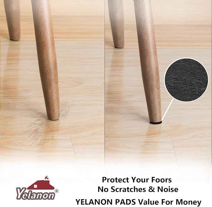 Yelanon Felt Furniture Pads -60 Pcs Premium Felt Pads