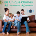 Wireless Doorbell Kits with 2 Receivers IP66 Waterproof 1000ft Range Door Bell
