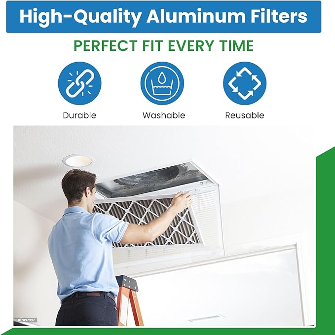 Filter Everything Washable Aluminum Air Filter – 20 x 30 x 1 7/8 – Permanent - Image 3