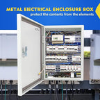 Outdoor Electrical Box, Steel Junction Box 16 x 12 x 8'', NEMA 4X Electrical - Image 2