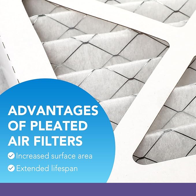 LotFancy 16x25x1 Air Filter MERV 11 4-Pack, Electrostatic Pleated AC Furnace - Image 3
