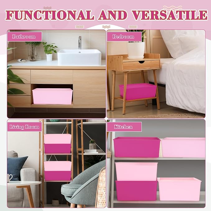 Menkxi 6 Pcs Large Plastic Storage Bins - Image 5