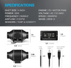 iPower 4" Smart Inline Duct Fan - Image 2