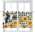 Retro Sunflowers Kitchen Curtains 36 Inch Length, Small Window Curtains Tab Top by Unknown