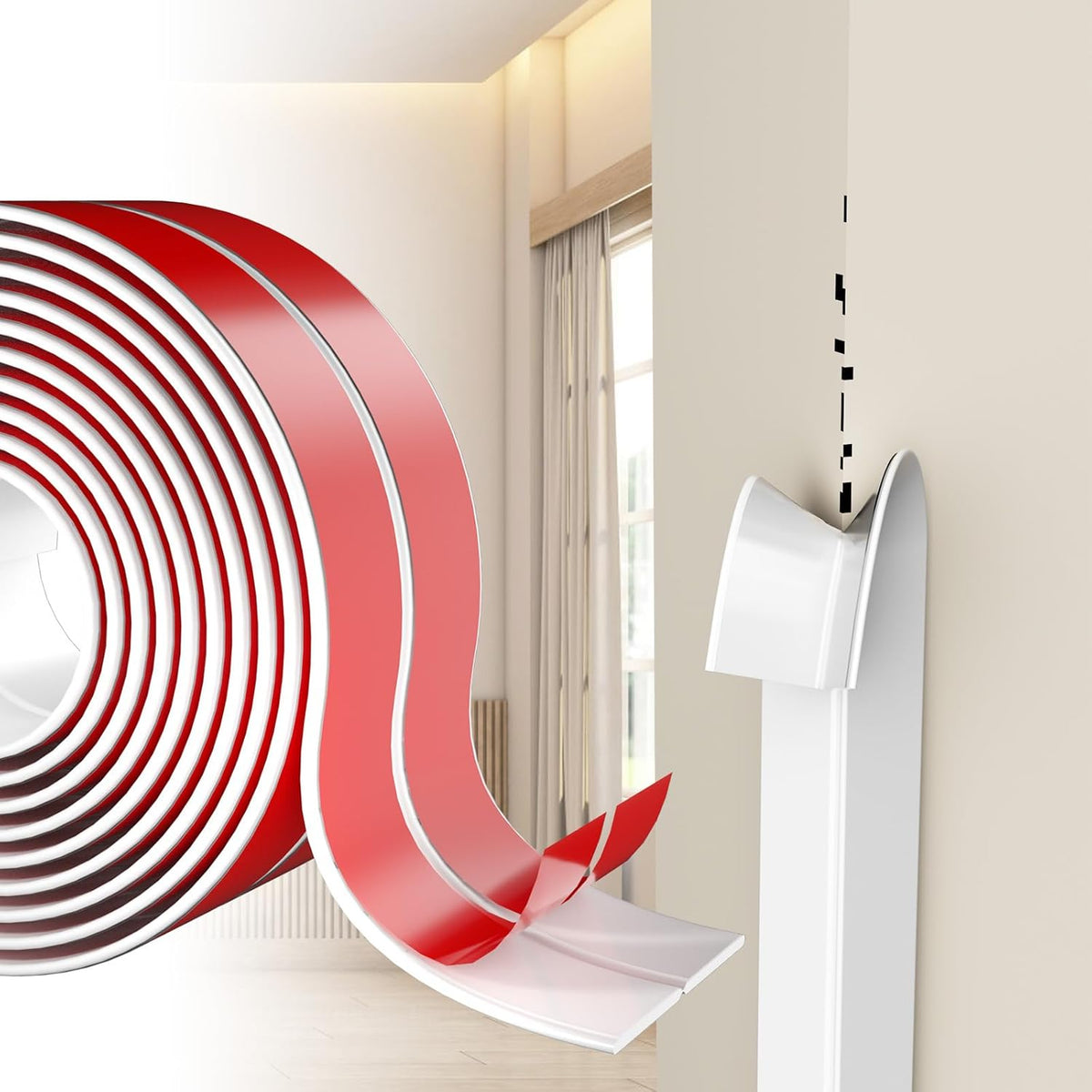 Wall Corner Protector Self-Adhesive Flexible – Durable Rubber