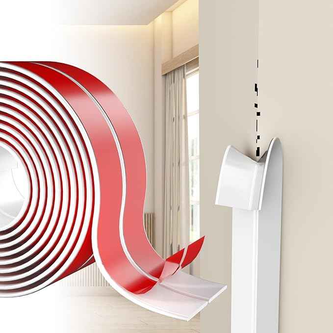 Wall Corner Protector Self-Adhesive Flexible – Durable Rubber, Furniture Edge
