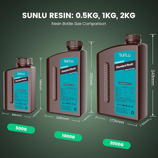 SUNLU 3D Printer Resin 2kg, Fast Curing Standard 3D Resin - Image 7
