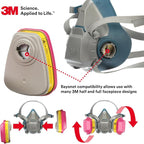 3M P100 Respirator Cartridge/Filter 60923, 1 Pair, NIOSH Approved, Helps - Image 4