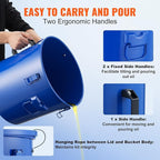 VEVOR Fryer Grease Bucket, 10 Gal Oil Disposal Caddy Carbon Steel Fryer Oil - Image 5