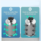 4 Inch Air Carbon Filter Odor Control, Reversible Flange, Pre-Filter Included - Image 3