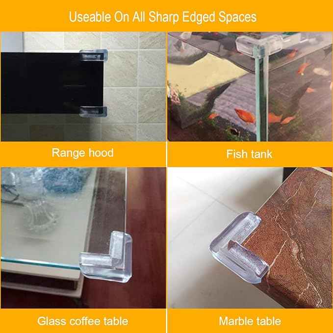 Clear Corner Guards, Table Corner Protectors, High Resistant Adhesive Gel