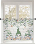 Sheer Curtains 54 Inch Length, Coastal Eucalyptus Leaf Semi Sheer Curtains by Unknown
