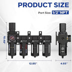 NEWPO 1/2'' NPT 4 Stage Air Dryer - Image 2