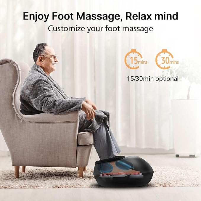 Shiatsu Foot Massager with Heat, Deep Kneading & Gentle Air Compression - Image 7