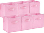 Lifewit Collapsible Fabric Storage Cubes Bins Set 11 Inch, Foldable Cubby