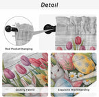 Easter Window Curtains 63 Inch Long 2 Panel Set, Rod Pocket Bedroom Curtains & - Image 9