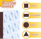Felt Furniture Pads, Non Slip Self Adhesive Cuttable Felt Tape Brown Heavy Duty