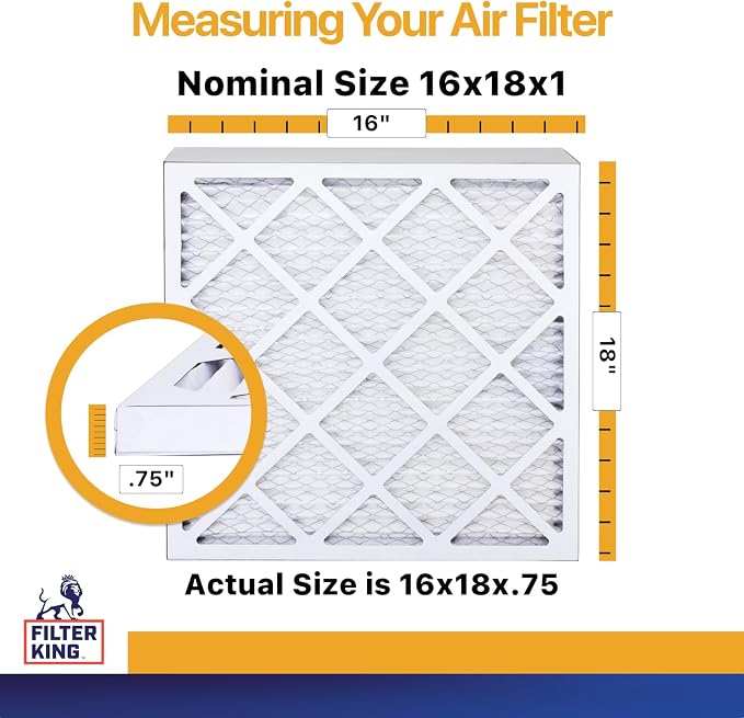 Filter King 16x18x1 Air Filter | 4-PACK | MERV 13 HVAC Pleated A/C Furnace - Image 2