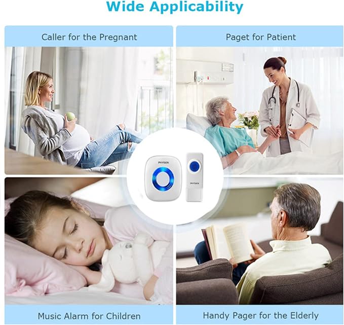 Wireless Door Bell, PHYSEN Waterproof Doorbell Chimes - Image 8