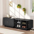 63" W Small Shoe Storage Bench, Shoe Bench Entryway