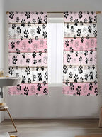 Sheer Curtains 63 Inch Length, Vintage Farmhouse Country Wooden Grain Privacy - Image 5