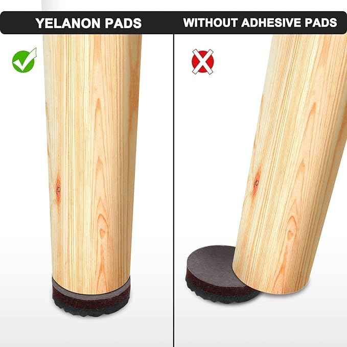 Yelanon Non Slip Furniture Pads -32pcs 1.5" Furniture Grippers Hardwood Floors