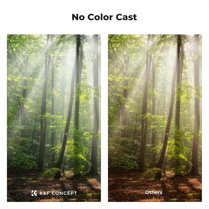 K&F CONCEPT 72mm Black Diffusion 1/4 & 1/8 Lens Filter Kit, Mist Cinematic - Image 5