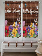 Spring Flowers Living Room Curtains 72 Inches length, Watercolor Farmhouse - Image 4