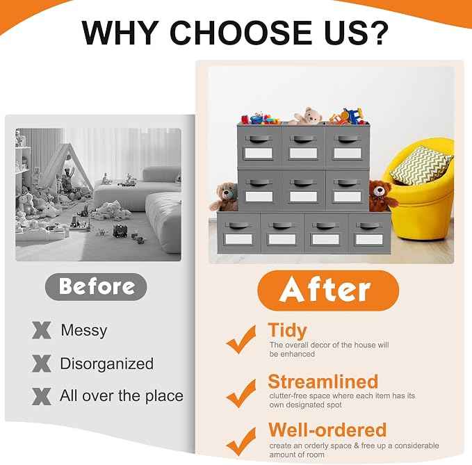 10 Pcs Fabric Storage Cubes