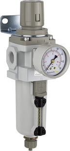 PneumaticPlus SAW400-N04BG-MEP Compressed Air Filter Regulator Piggyback Combo by PneumaticPlus
