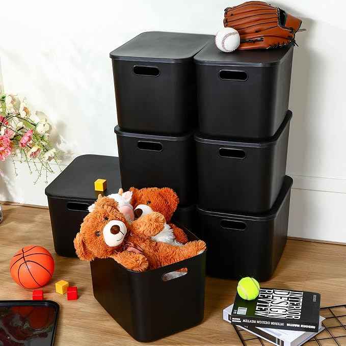 Hoolerry 8 Pieces Colorful Storage Bins