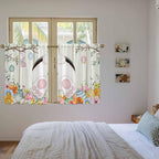 Easter Kitchen Tier Curtains 45 Inch Long 2 Panel Set, Rod Pocket Short Window - Image 4