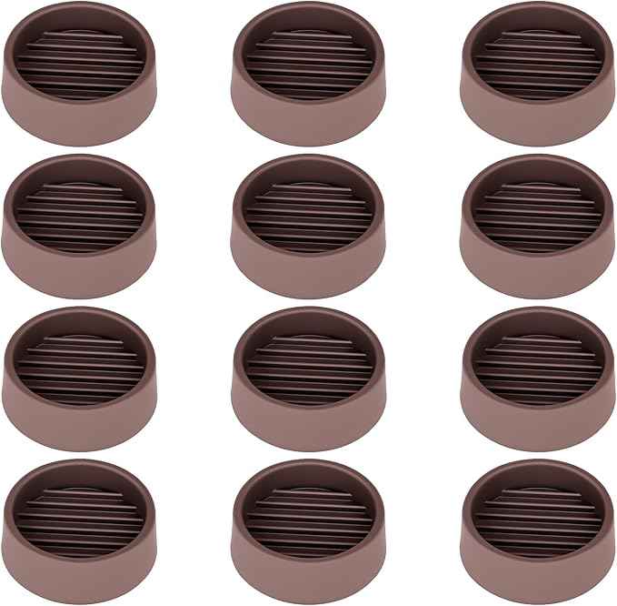 Non Slip Furniture Pads, 1.5” Round Rubber Caster Cups, Anti-Slip Gripper