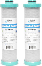 2 Pack 2.5 x 10" RV Water Filter Replaces FRE-10-GN Activated Carbon Block by ProWaterParts