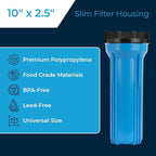 SpiroPure 10x2.5 Water Filter Housing Slim 10 inch / 10 x 2.5 Standard Housing - Image 2