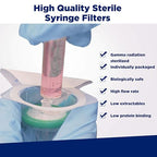 Membrane Solutions 20 Pack Syringe Filter Sterile PES Hydrophilic Filtration - Image 4