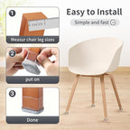 Ezprotekt 8 Pcs Rectangle Grey Felt Chair Leg Floor Protectors - Image 6